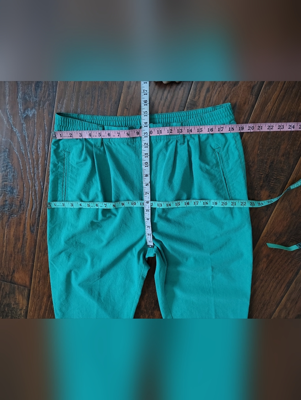Vintage 90s Gitano solid green pleated front casual pants Size 16
